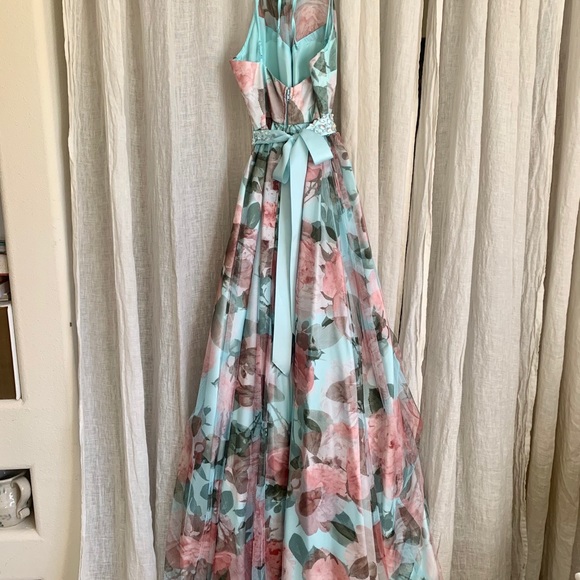 Floral pink and teal Formal - Picture 2 of 8